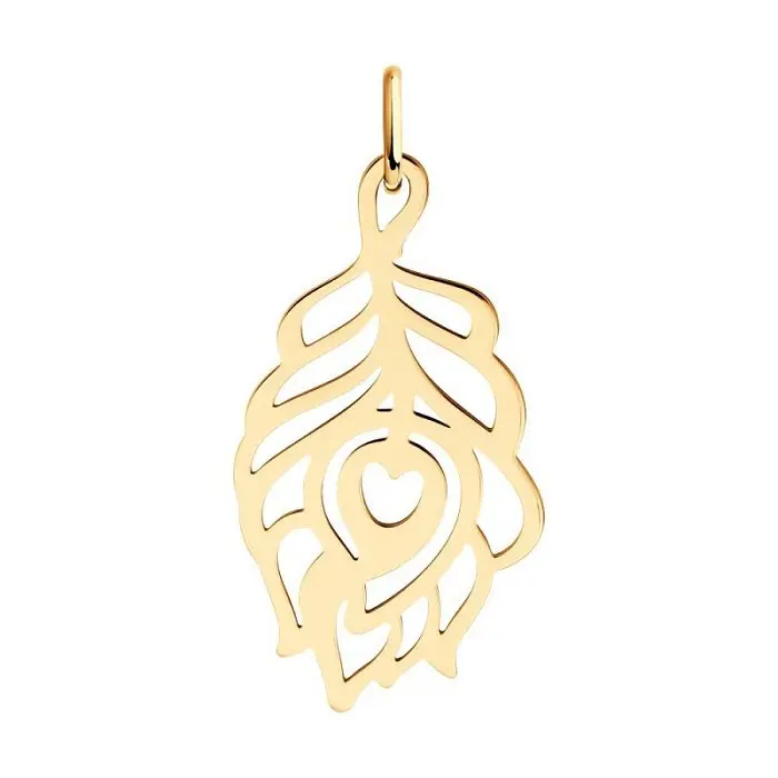 Подвеска декоративная из красного золота