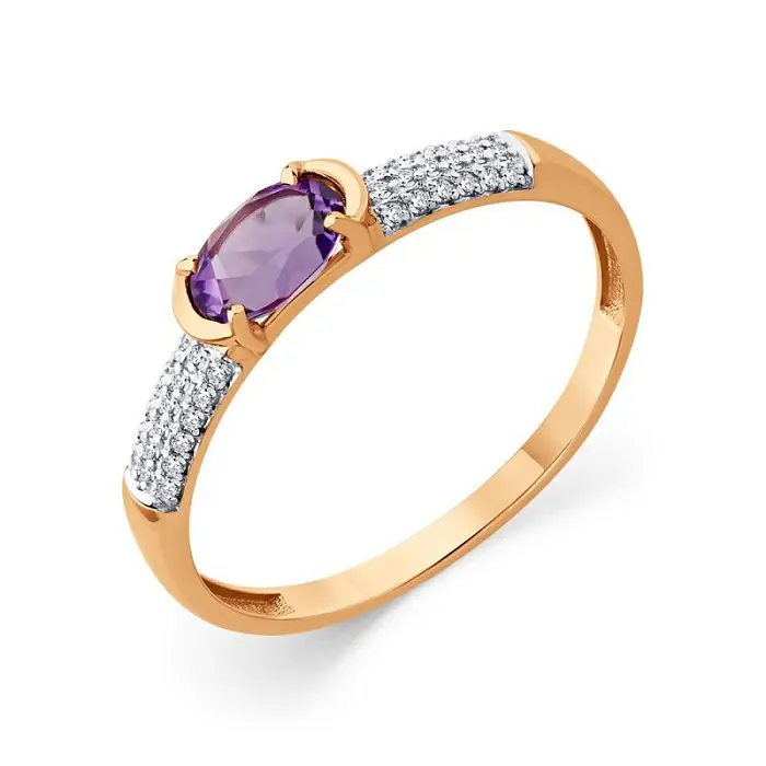 Кольцо декоративное из красного золота