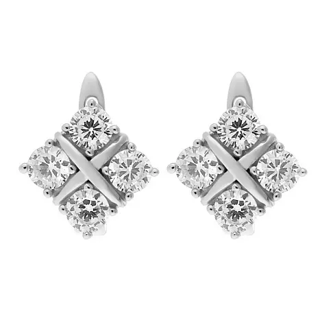 Серьги с английским замком из серебра