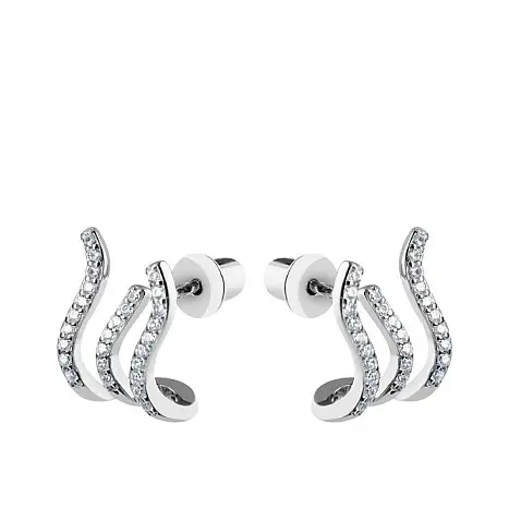 Серьги пуссеты из серебра