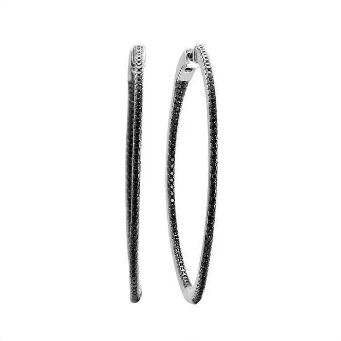 Серьги конго из серебра вид 1