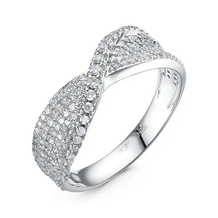 Кольцо декоративное из белого золота