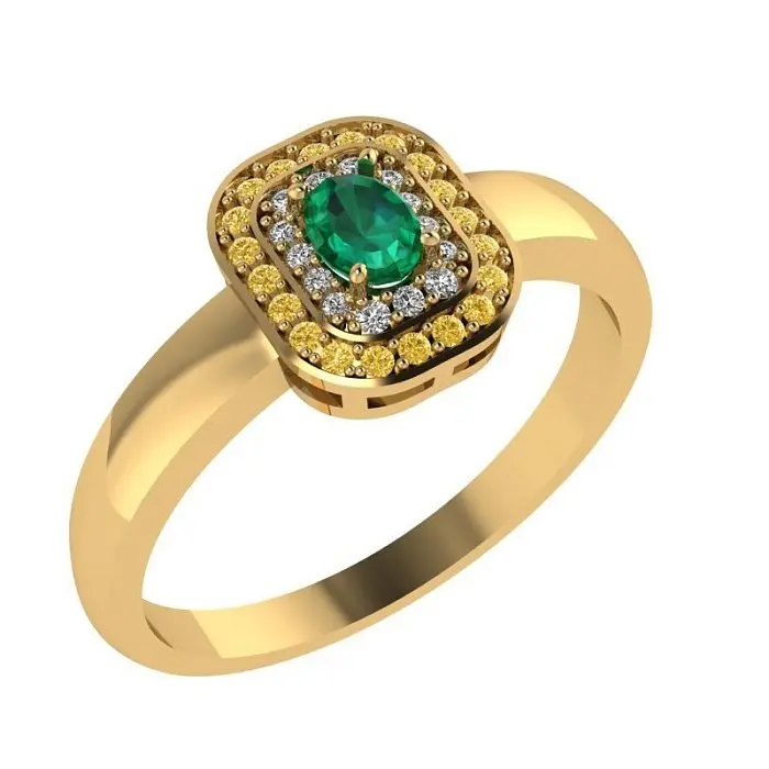 Кольцо декоративное из красного золота