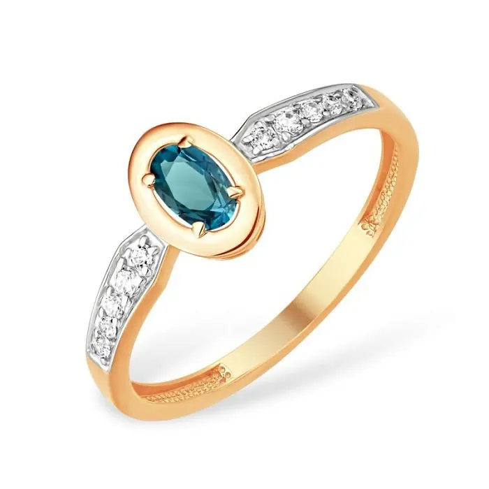 Кольцо декоративное из красного золота