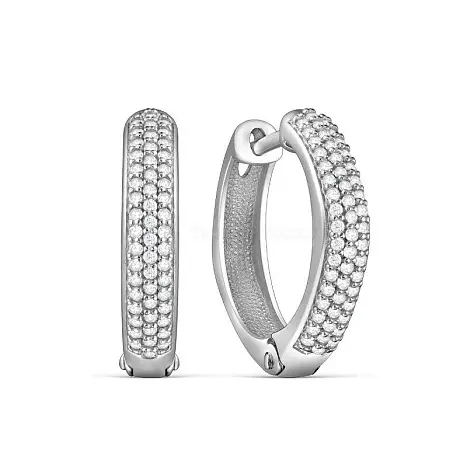 Серьги с английским замком из серебра