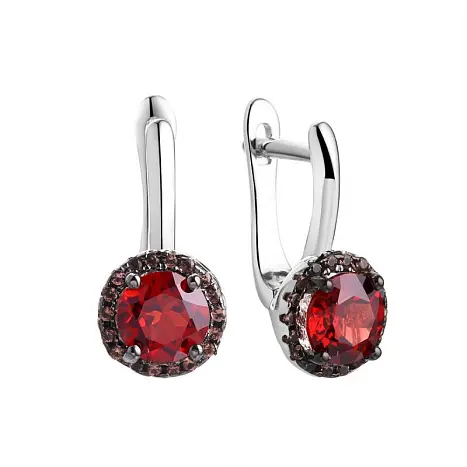 Серьги с английским замком из серебра