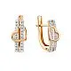 Серьги с английским замком из красного золота
