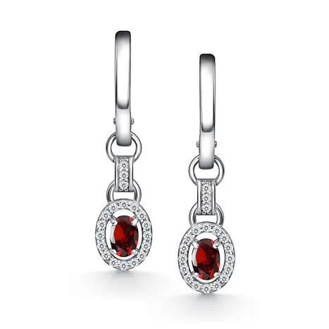 Серьги подвесные из серебра