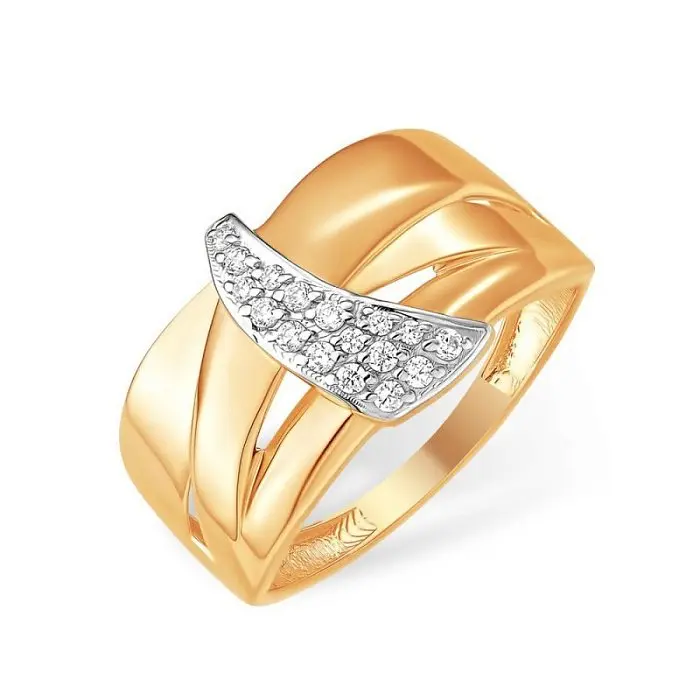 Кольцо декоративное из красного золота