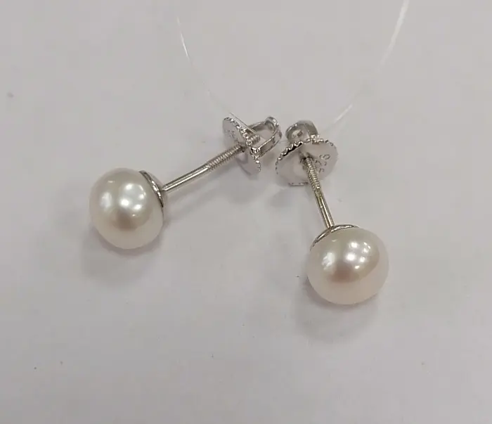Серьги пуссеты из серебра