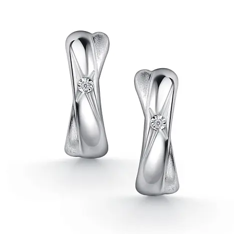 Серьги с английским замком из серебра