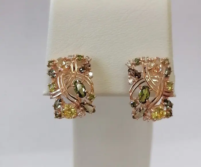 Серьги с английским замком из позолоты