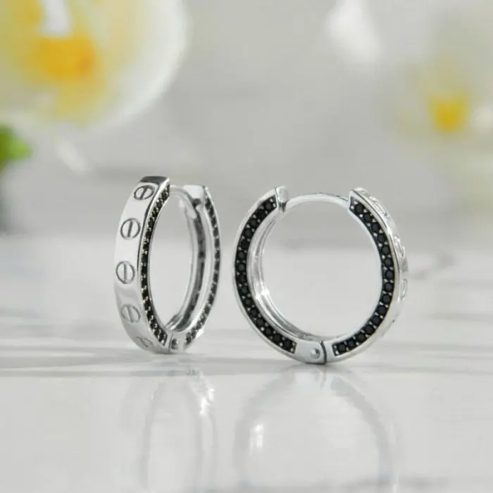 Серьги конго из серебра