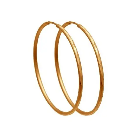 Серьги конго из красного золота