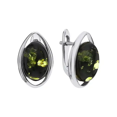 Серьги с английским замком из серебра