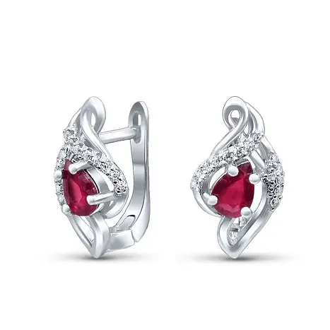 Серьги с английским замком из серебра