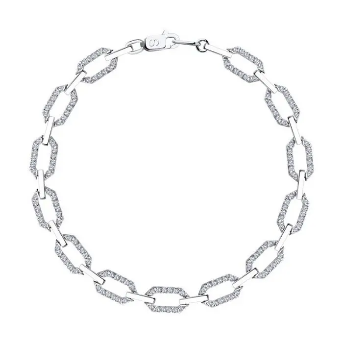 Браслет декоративный из белого золота