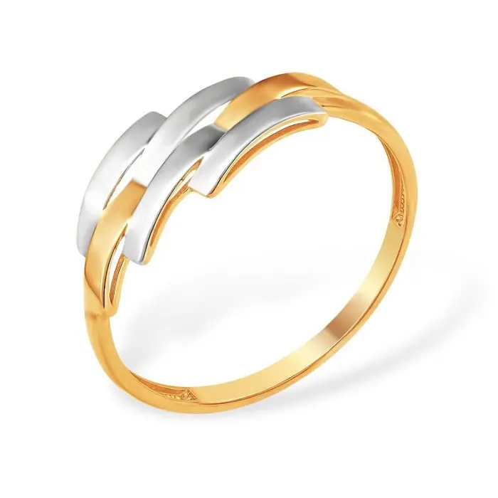 Кольцо декоративное из комбинированного золота