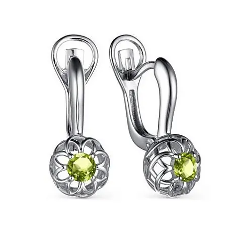 Серьги с английским замком из серебра
