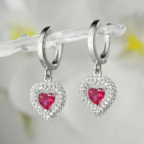 Серьги подвесные из серебра