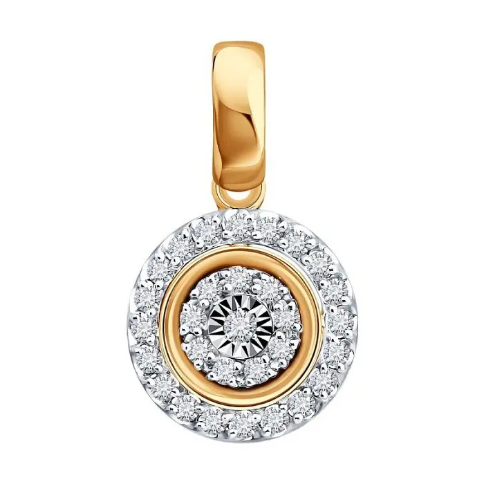 Подвеска декоративная из комбинированного золота