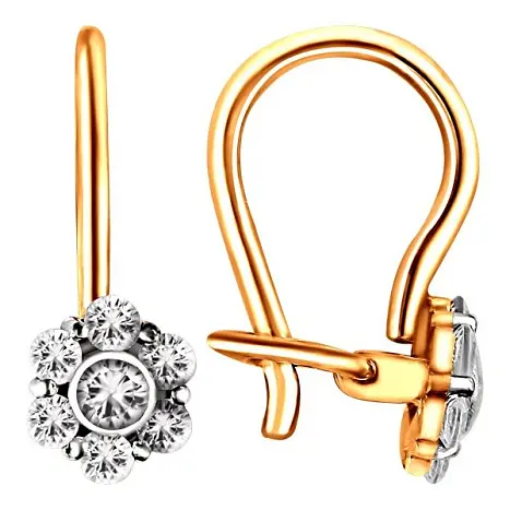 Серьги детские из красного золота