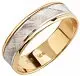 Кольцо обручальное из комбинированного золота