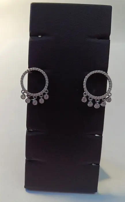Серьги подвесные из серебра