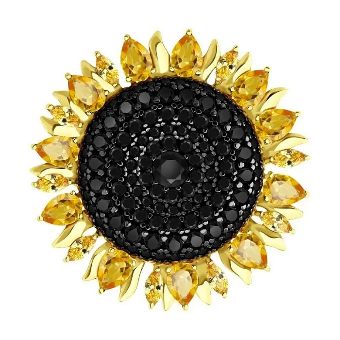 Брошь из позолоты