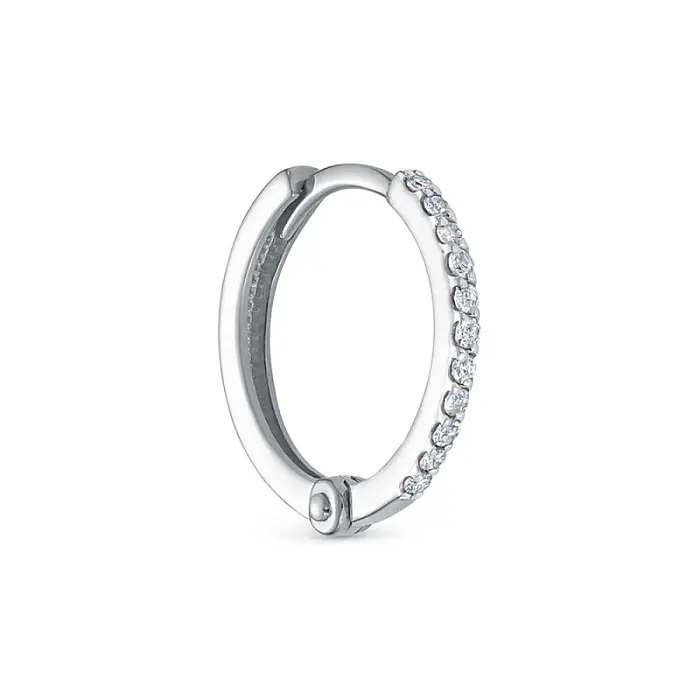 Серьги конго из белого золота