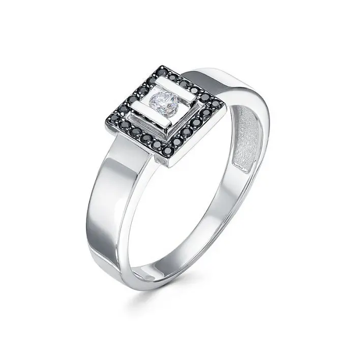 Кольцо декоративное из белого золота