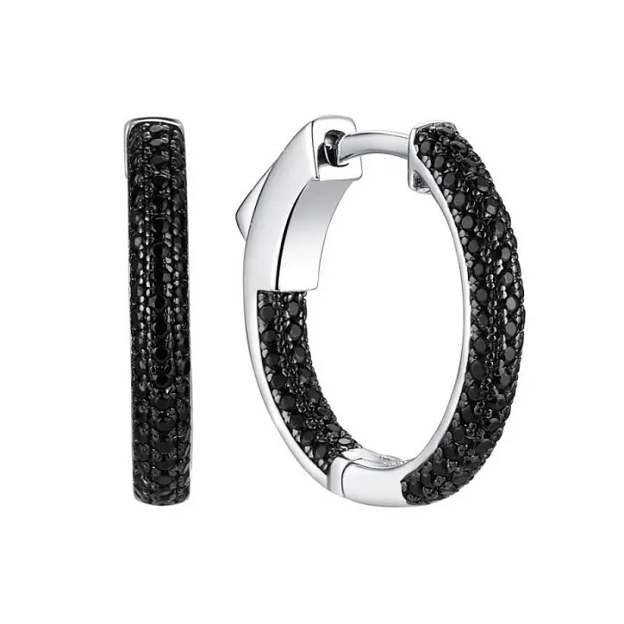 Серьги конго из серебра