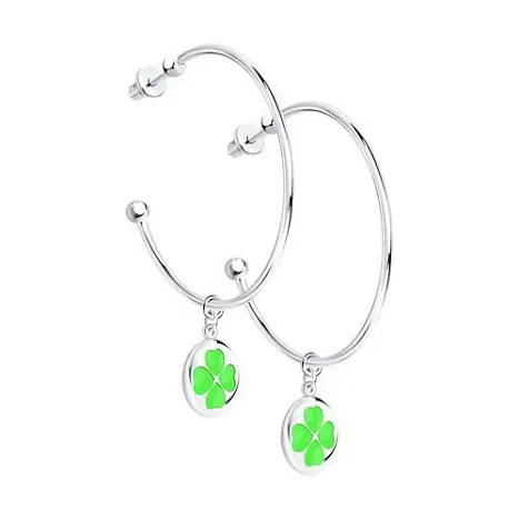Серьги пуссеты из серебра