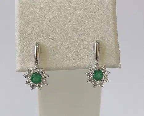 Серьги с английским замком из серебра