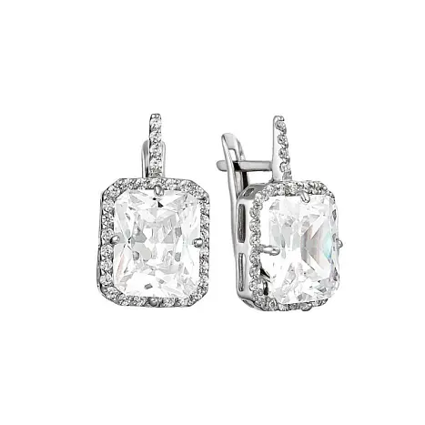 Серьги с английским замком из серебра