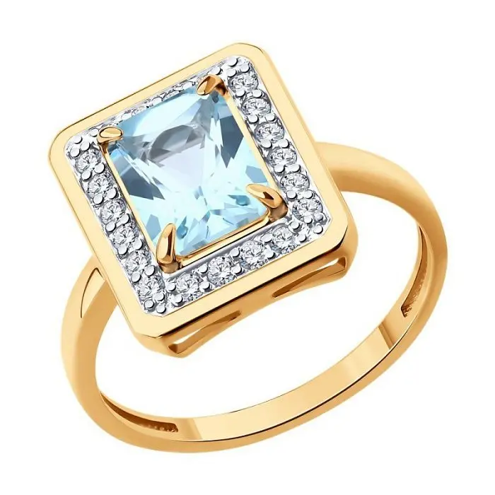 Кольцо декоративное из красного золота