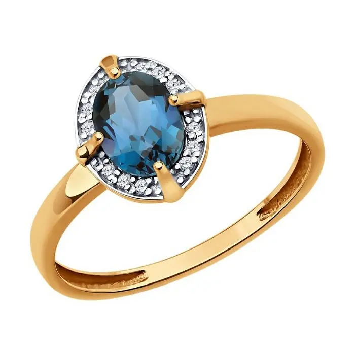 Кольцо декоративное из красного золота