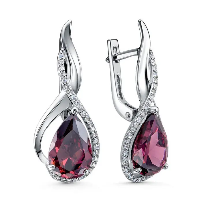 Серьги с английским замком из серебра