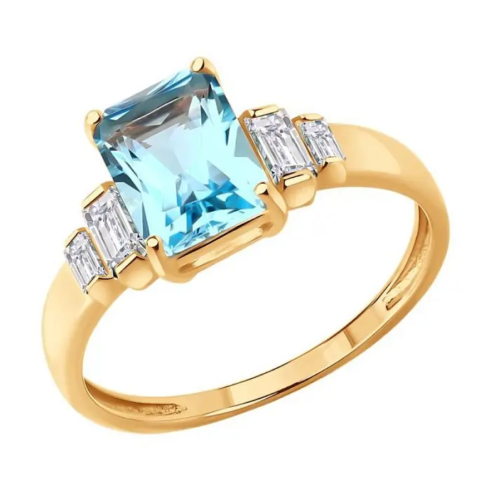 Кольцо декоративное из красного золота