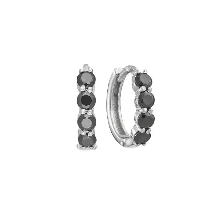 Серьги конго из серебра вид 1