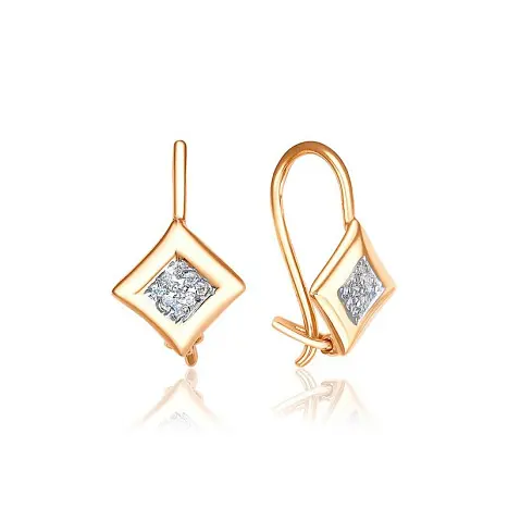 Серьги петельки из позолоты