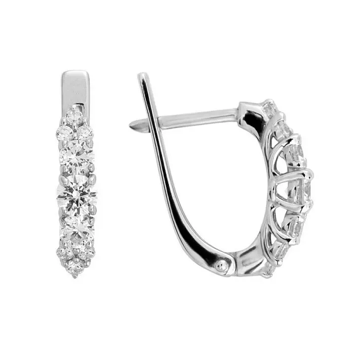 Серьги с английским замком из серебра