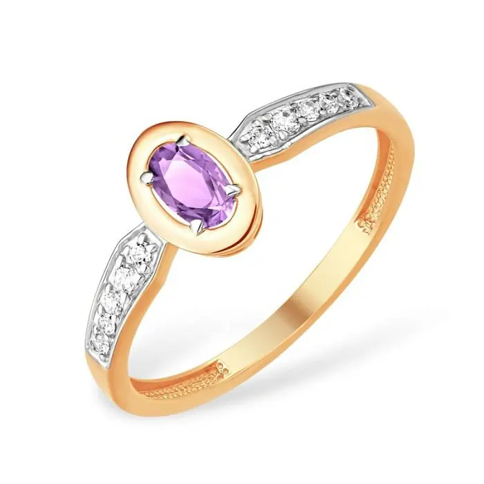 Кольцо декоративное из красного золота