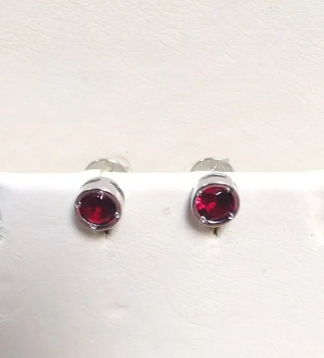 Серьги пуссеты из серебра