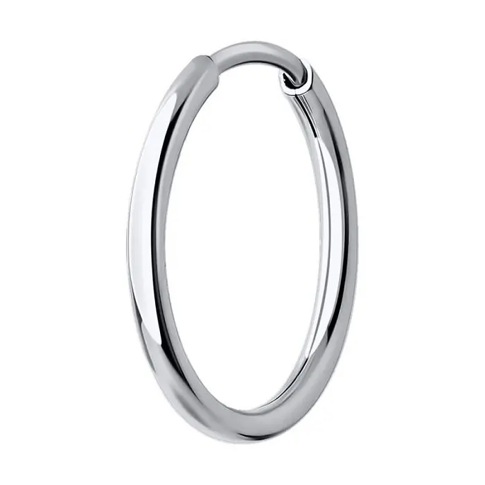 Серьги конго из белого золота