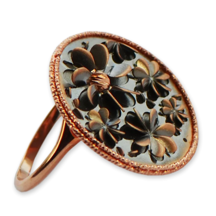 Кольцо декоративное из красного золота