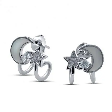 Серьги пуссеты из серебра