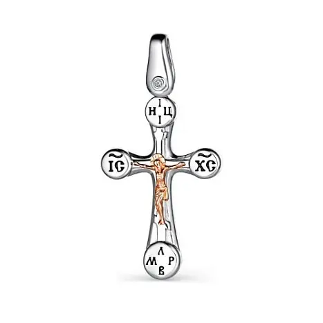 Подвеска крест из серебра