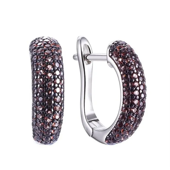 Серьги с английским замком из серебра