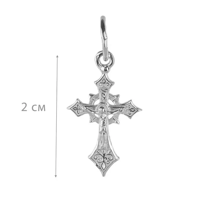 Подвеска крест из серебра